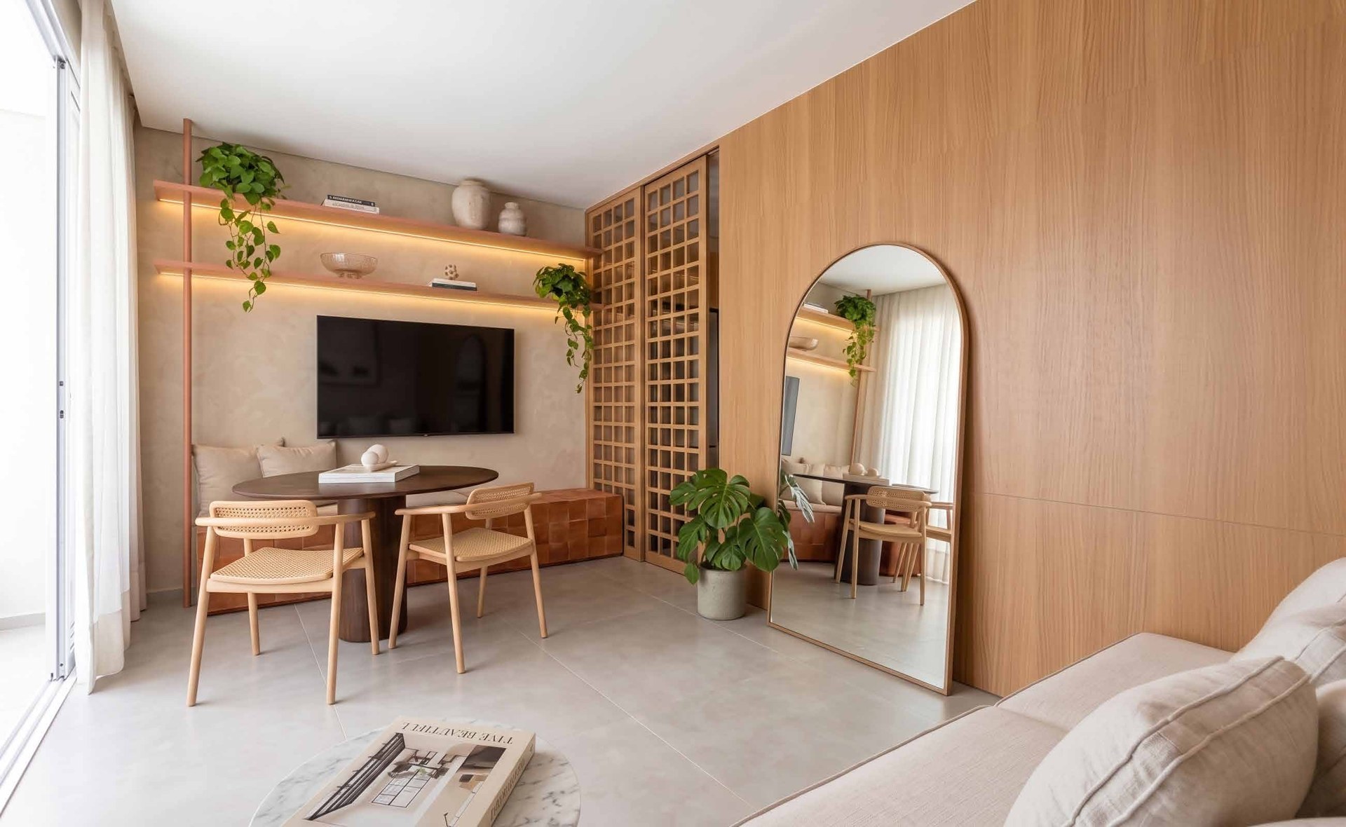 Quarto e sala · ambientes integrados — Reserva Surya